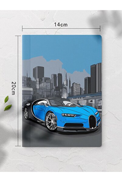 gxe.art Unlined Notebook Bugatti Car Patterned Notebook Notepad Mind and Memo...