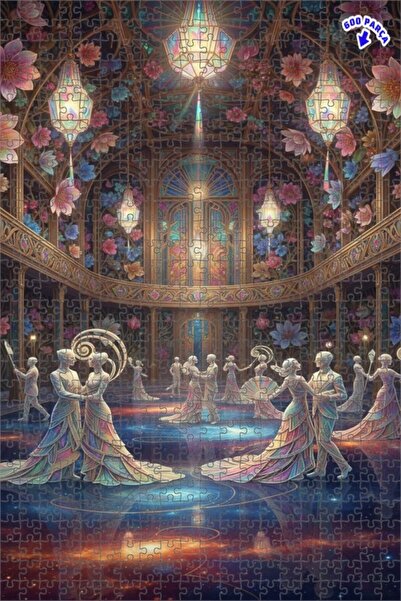 Teona Ahşap لغز خشبي بإطار ذو طابقين بمظهر لوحة زيتية لقاعة الرقص من عالم الخ...