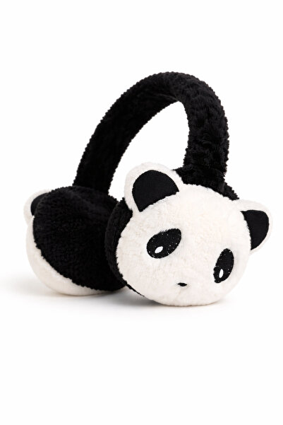 Beksy Accessory Panda Figürlü Peluş Kışlık Kulaklık - Yumuşak Sıcak Tutan Kul...