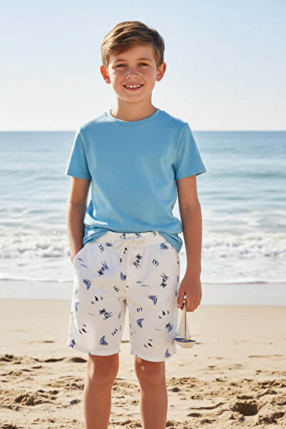 ASL GOLF CLUB Boy's Elastic Waist Sailing Pattern Capri Shorts 3-14 Years Old