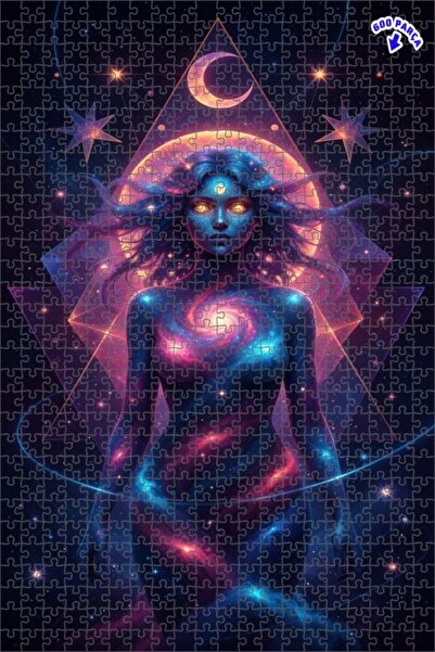 Teona Ahşap لغز خشبي مؤطر بطبقتين من فن الكون للنساء من جالاكتيك، 600 قطعة، 5...