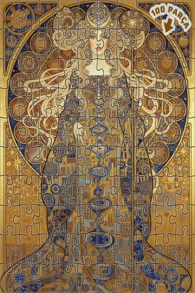 Teona Ahşap لوحة زيتية على طراز الملكة غوستاف كليمت من العصر الذهبي، لوحة خشب...