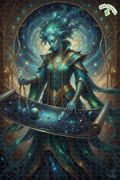 Teona Ahşap لغز خشبي بإطار مزدوج الطبقات من جالاكتيك كوزموس بيلجس، 800 قطعة، ...