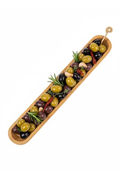 balsa group Balsa 100% Natural Bamboo Tree-Based 35cm Olive Tray, for Dessert...