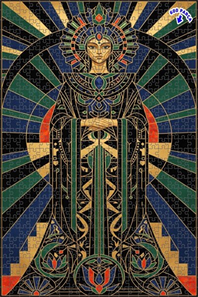 Teona Ahşap لوحة زيتية بتصميم آرت ديكو لصورة الملكة، لغز خشبي مؤطر بطبقتين، 6...