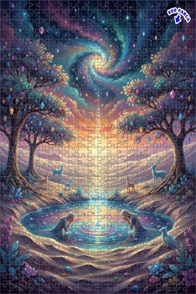 Teona Ahşap لغز خشبي بإطار مزدوج الطبقات من ستار دوستور، 600 قطعة، 50×35