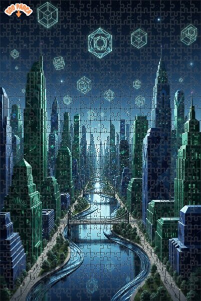 Teona Ahşap لغز خشبي بإطار مزدوج الطبقات بتصميم فني رقمي مستقبلي لمناظر المدي...