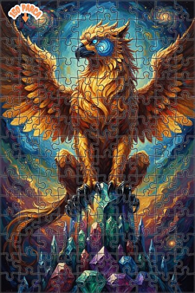 Teona Ahşap لغز خشبي بإطار من طابقين على شكل قلعة كريستال جريفين 150 قطعة 20×30