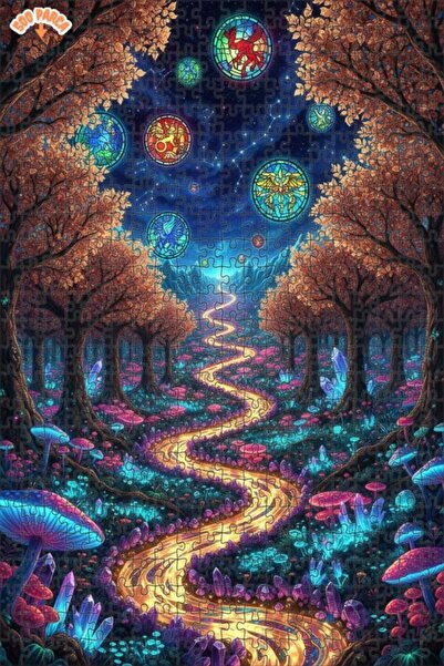 Teona Ahşap لغز خشبي بإطار مزدوج الطبقات من سلسلة طريق الغابة اللامعة 500 قطع...