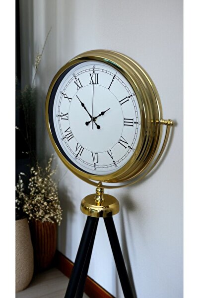 Marsilyan Regal Gold Tripod Stand Clock