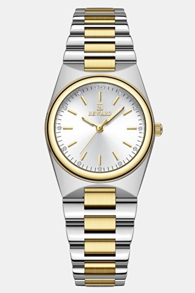 Reward Kadın Kol Saati Quartz Beyaz Kadran Çelik Kordon Gümüş-Altın 30 mm Hed...