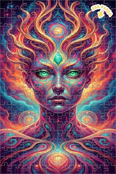 Teona Ahşap لغز خشبي بإطار مزدوج الطبقات بمظهر لوحة زيتية فلكية روائية 200 قط...