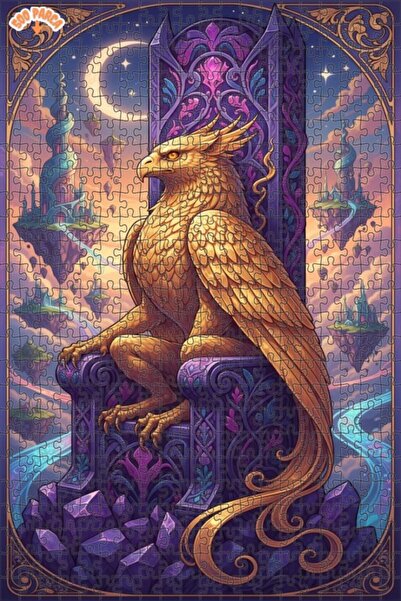 Teona Ahşap لغز خشبي بإطار مزدوج الطبقات على شكل عرش النسر الذهبي 500 قطعة 50x30