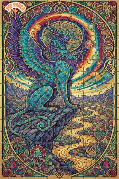 Teona Ahşap لغز خشبي مؤطر بطبقتين بمظهر لوحة زيتية فنية من ميستيك جريفين 150 ...