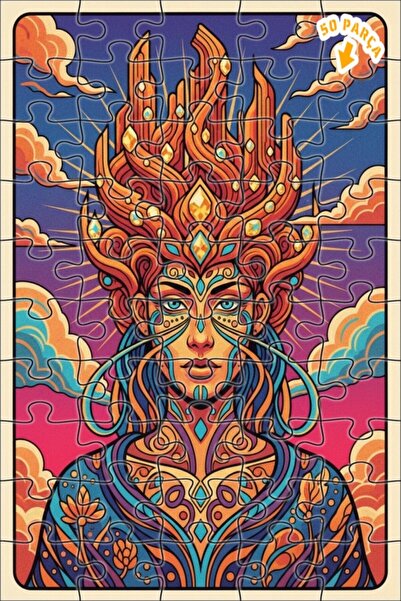 Teona Ahşap لغز خشبي بإطار مزدوج الطبقات من بوهيم آرت 50 قطعة 15x25