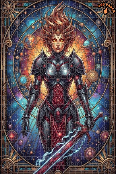 Teona Ahşap لغز فني بمظهر لوحة زيتية لمحارب الكون 400 قطعة 35×35