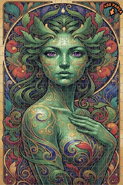 Teona Ahşap لغز خشبي بإطار مزدوج الطبقات بمظهر لوحة زيتية يشبه الجنة الخضراء،...