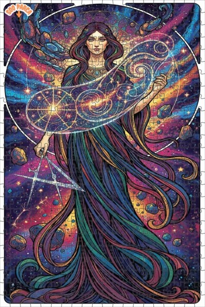 Teona Ahşap لغز خشبي مؤطر بطبقتين من فن الحكمة الكونية 500 قطعة 50x30