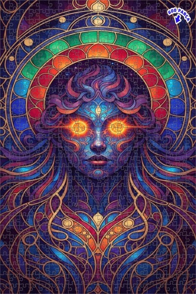 Teona Ahşap لغز خشبي بإطار مزدوج الطبقات بنمط الوجه الكوني 600 قطعة 50x35