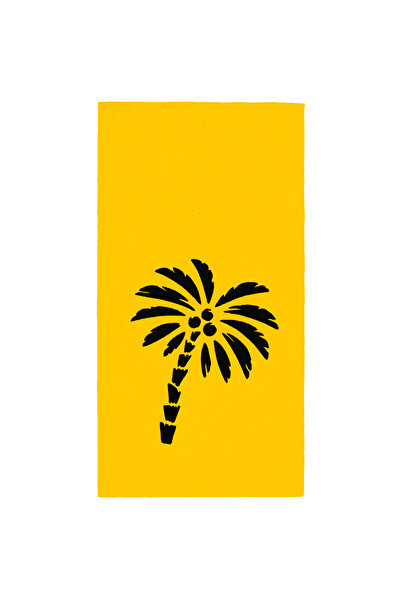 Story 40X40 cm Black Foil Palm Tree Patterned 16-Piece 1/8 Fold Yellow Colore...