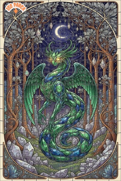Teona Ahşap لغز خشبي بإطار مزدوج الطبقات من Green Dragon Art 150 قطعة 20x30