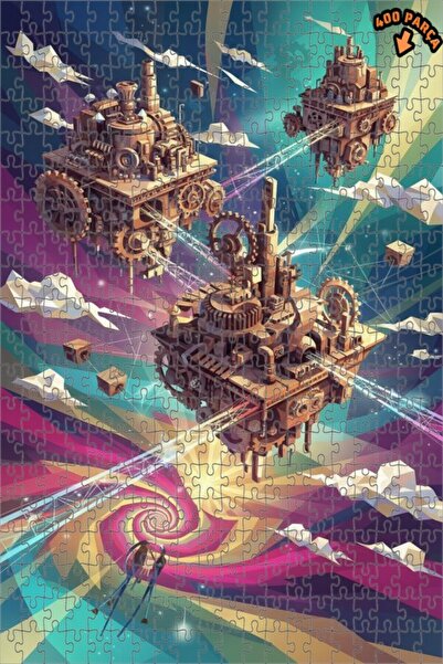 Teona Ahşap لغز خشبي بإطار مزدوج الطبقات من ستيمبانك تاورز 400 قطعة 35x35