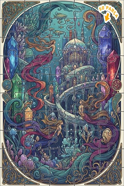 Teona Ahşap لغز خشبي فني بتصميم آرت نوفو بمظهر لوحة زيتية مستوحاة من حكاية قص...