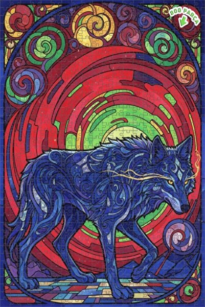 Teona Ahşap لغز خشبي مؤطر بطبقتين بنمط الذئب السحري 800 قطعة 70×50