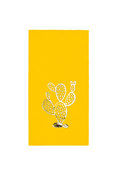 Story مناديل ورقية ذهبية اللون مقاس 40 × 40 سم، منقوشة بنمط الصبار، 16 قطعة، ...