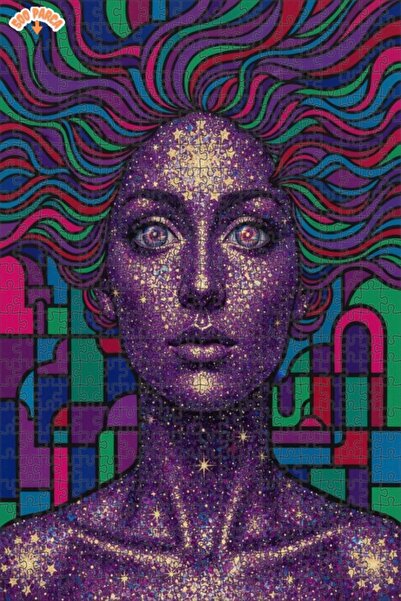 Teona Ahşap لغز خشبي مؤطر بطبقتين من جالاكسي للنساء، 500 قطعة، 50×30