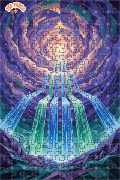 Teona Ahşap لغز خشبي مؤطر بطبقتين من مسلسل الشلال الغامض 150 قطعة 20x30