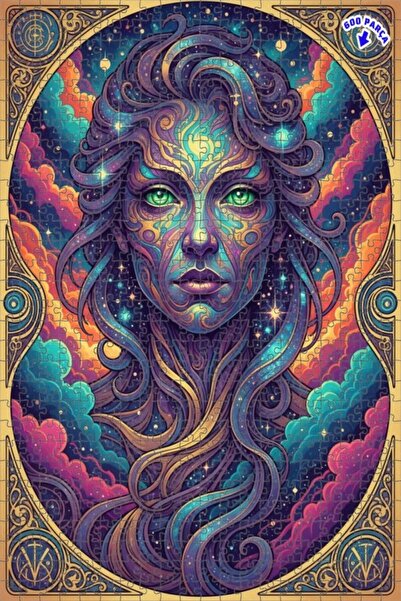 Teona Ahşap لغز خشبي بإطار مزدوج الطبقات من كاديم كوزميك 600 قطعة 50x35