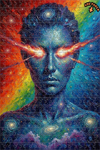 Teona Ahşap لغز خشبي بإطار مزدوج الطبقات بمظهر لوحة زيتية لشخص ينظر إلى الطاق...