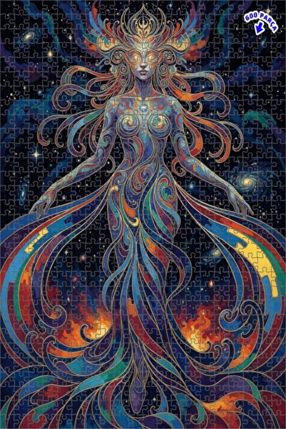 Teona Ahşap لغز خشبي بإطار مزدوج الطبقات مع شخصية فنان الطاقة الكونية القديمة...