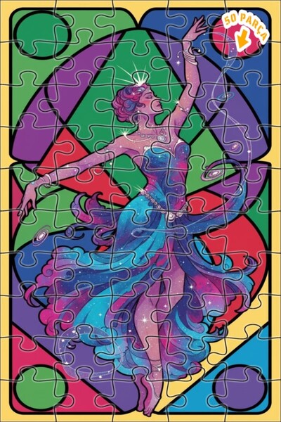 Teona Ahşap لغز خشبي بإطار ملون من كوزميك دانسر 50 قطعة 15x25