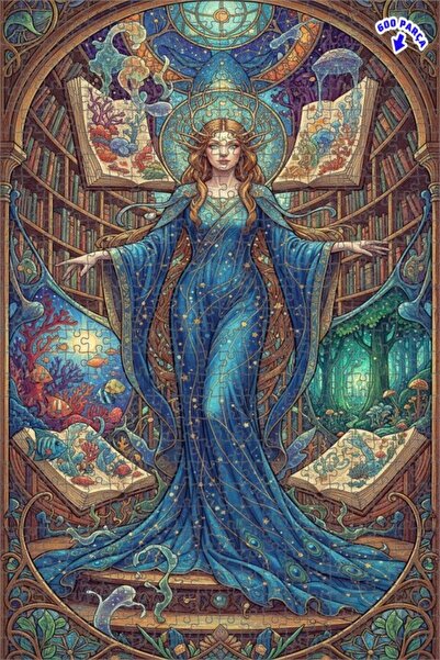 Teona Ahşap لغز خشبي مؤطر بطبقتين بمظهر لوحة زيتية لإلهة الحكمة الغامضة 600 ق...