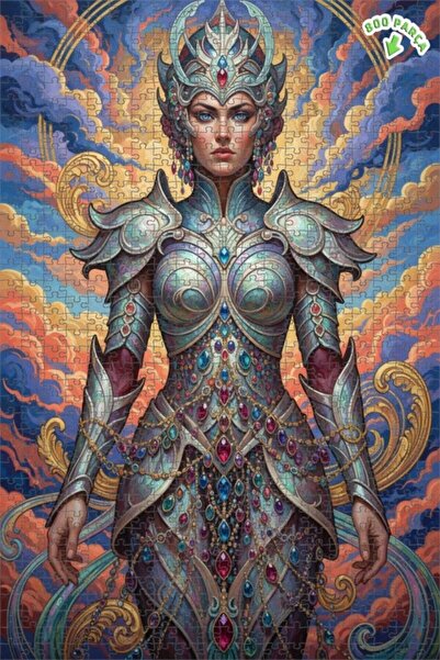 Teona Ahşap لغز خشبي بمظهر لوحة زيتية لملكة المحارب الفخورة 800 قطعة 70×50