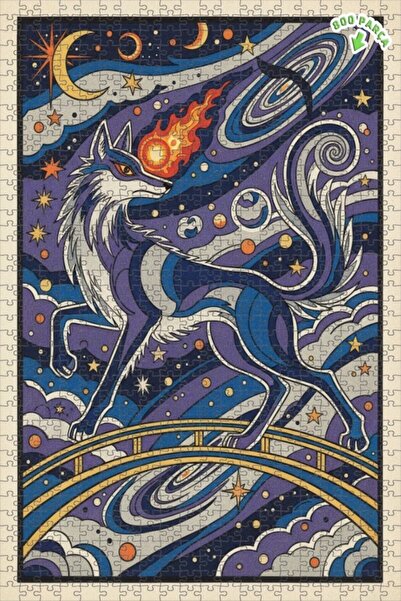 Teona Ahşap لغز خشبي بإطار مزدوج الطبقات من سكاي وولف 800 قطعة 70x50