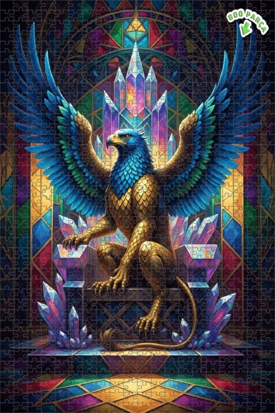 Teona Ahşap لغز خشبي مؤطر بطبقتين من غوركيملي غريفين تاهت، 800 قطعة، 70×50