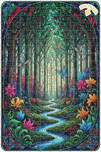 Teona Ahşap لغز خشبي مؤطر بطبقتين من ماركة ماجيكال فورست ريفر 200 قطعة 25×35