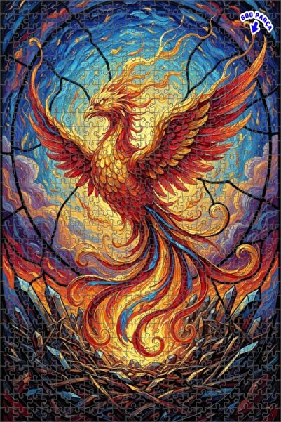 Teona Ahşap لغز خشبي فني بمظهر لوحة زيتية يصور عاصفة اللهب للتحول، 600 قطعة، ...