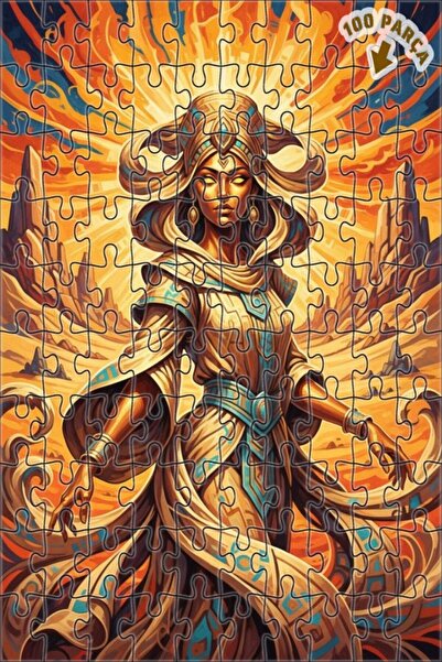 Teona Ahşap لغز خشبي بإطار مزدوج الطبقات بمظهر لوحة زيتية لملكة الصحراء 100 ق...