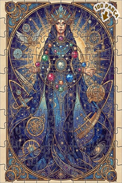 Teona Ahşap لوحة فنية لملكة الكون بمظهر لوحة زيتية، لغز خشبي بإطار مزدوج الطب...