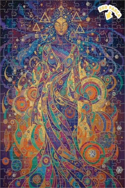 Teona Ahşap لغز خشبي بإطار مزدوج الطبقات بمظهر الألوان المائية للنساء من كوزم...