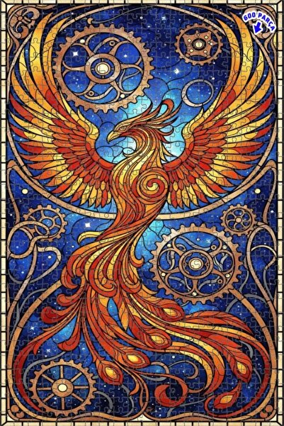 Teona Ahşap لغز خشبي من ماركة ماجيكال إميرالد فينيكس آرت مطبوع مكون من 600 قط...