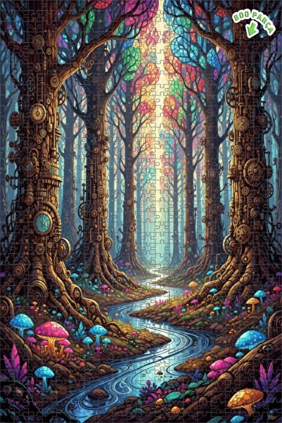 Teona Ahşap لغز خشبي بإطار مزدوج الطبقات من ستيمبانك أورجان ريفر 800 قطعة 70x50