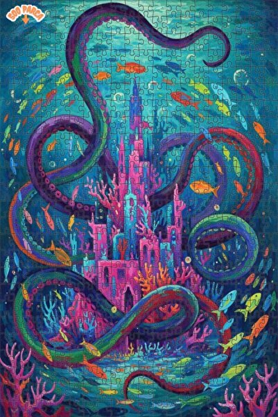 Teona Ahşap لغز خشبي بإطار مزدوج الطبقات من ديف كراكن ماسال، 500 قطعة، 50×30