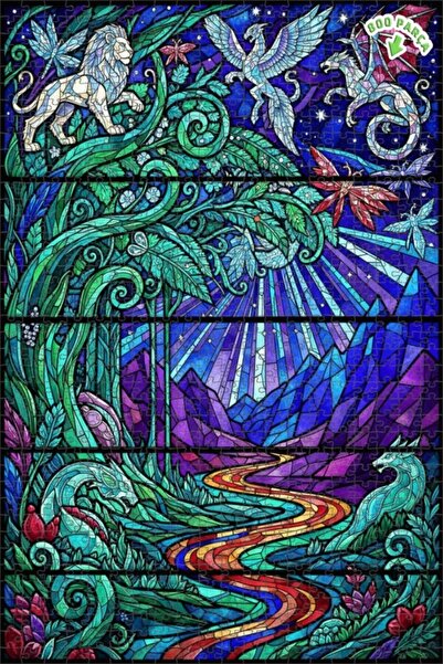 Teona Ahşap لغز خشبي مؤطر بطبقتين من مونسترز آند دراجونز من سلسلة الغابات الس...