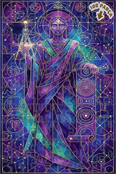 Teona Ahşap لغز خشبي بإطار مزدوج الطبقات من كوزميك آرتست 100 قطعة 25x25