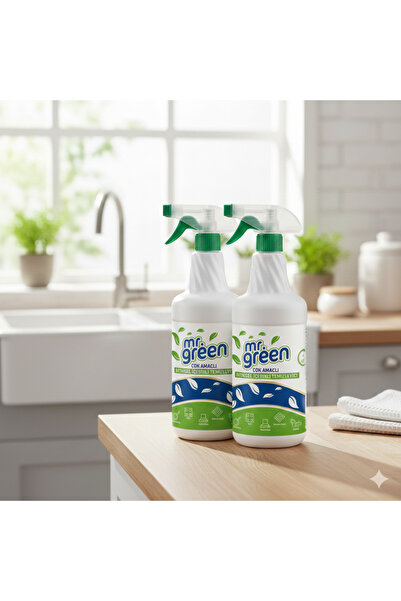Mr Green MR. GREEN BİTKİSEL ÇOK AMAÇLI TEMİZLEYİCİ 1 L 2 ADET